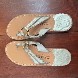 Palm Beach Gold/Pewter Leather Sandals